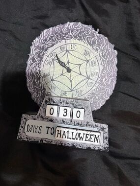 Disney purple and black Halloween countdown display